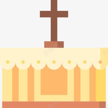 祭坛第一圣餐3平坦图标图标