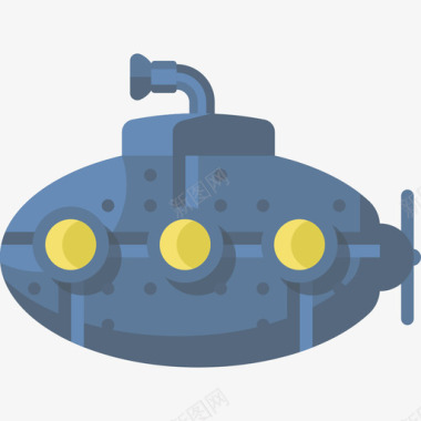 潜艇航海扁平图标图标
