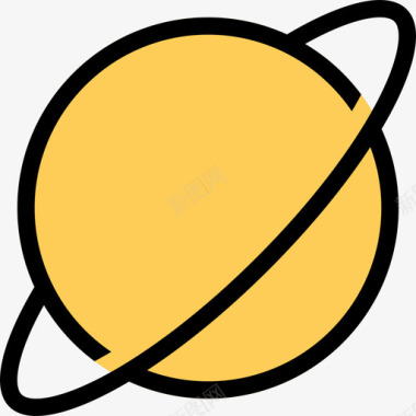 土星太空与科学2颜色图标图标