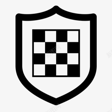 安全游戏国际象棋下棋图标图标
