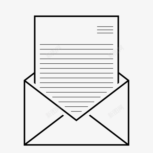 信息信封信件图标svg_新图网 https://ixintu.com 信件 信封 信息 打开