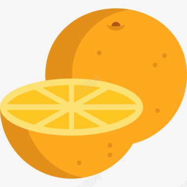 橙色夏季食品饮料2无糖图标图标