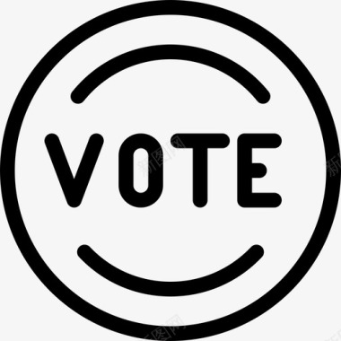 选举投票奖励徽章直系图标图标