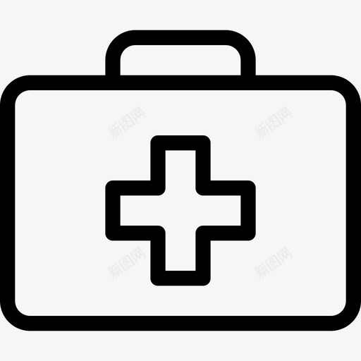 急救箱医疗保健2线性图标svg_新图网 https://ixintu.com 医疗保健2 急救箱 线性