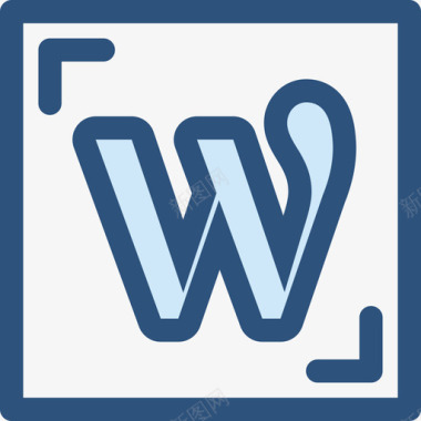Wordpress社交媒体18蓝色图标图标