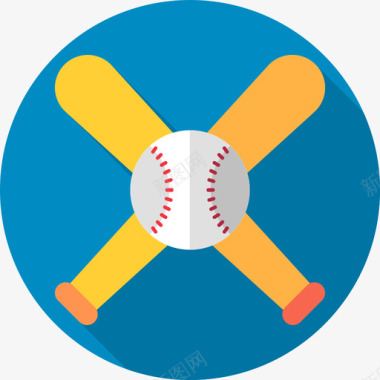 棒球棒扁平图标图标