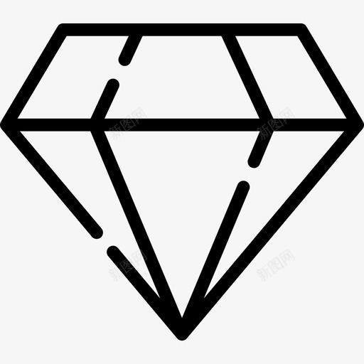 钻石电子和网络元素集合4线性图标svg_新图网 https://ixintu.com 电子和网络元素集合4 线性 钻石