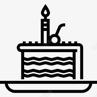 生日蛋糕食品和餐厅2直系图标图标