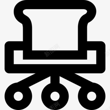 办公椅家庭9轮廓图标图标