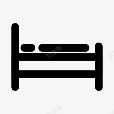 睡眠床家具图标图标