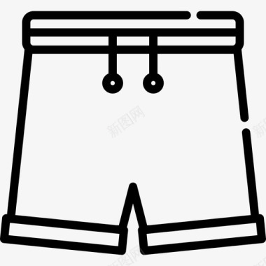短裤服装款式3直线型图标图标