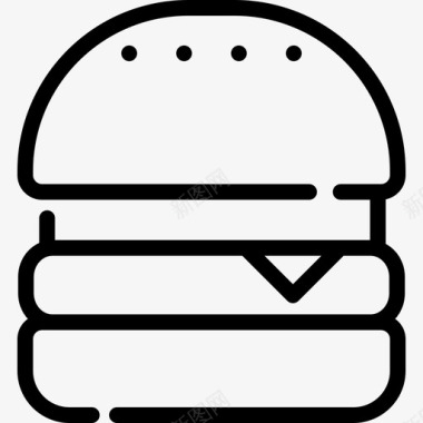 汉堡7号餐厅直系图标图标