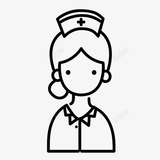 护士女孩人图标svg_新图网 https://ixintu.com 人 女人 女孩 护士 病人