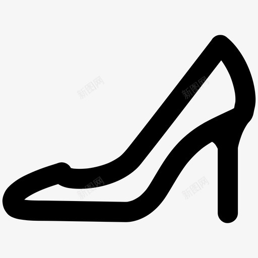 高跟鞋时尚鞋类图标svg_新图网 https://ixintu.com 各种尺寸的基本图标 女装 时尚 鞋子 鞋类 高跟鞋