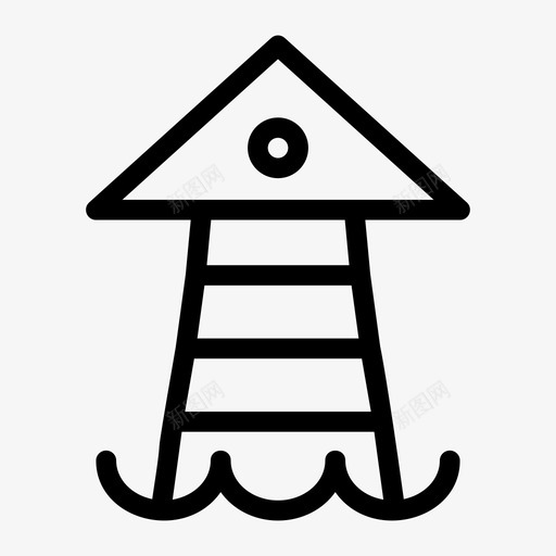 灯塔建筑景观图标svg_新图网 https://ixintu.com 假日线路图标 建筑 景观 游客 灯塔
