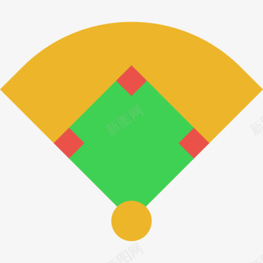 棒球场棒球4平手图标图标