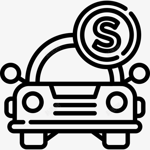 停车标志停车场6直线图标svg_新图网 https://ixintu.com 停车场6 停车标志 直线