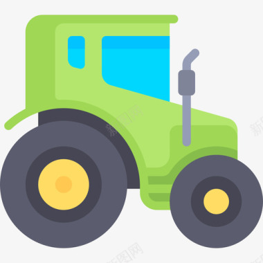 拖拉机农业6平车图标图标
