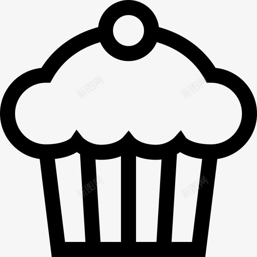 纸杯蛋糕面包房5直系图标svg_新图网 https://ixintu.com 直系 纸杯蛋糕 面包房5