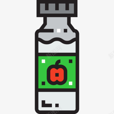 果汁健康食品10原色图标图标