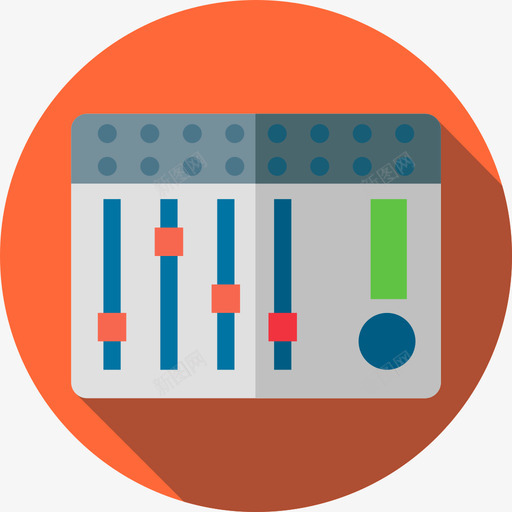 混音器音乐节2平面图标svg_新图网 https://ixintu.com 平面 混音器 音乐节2