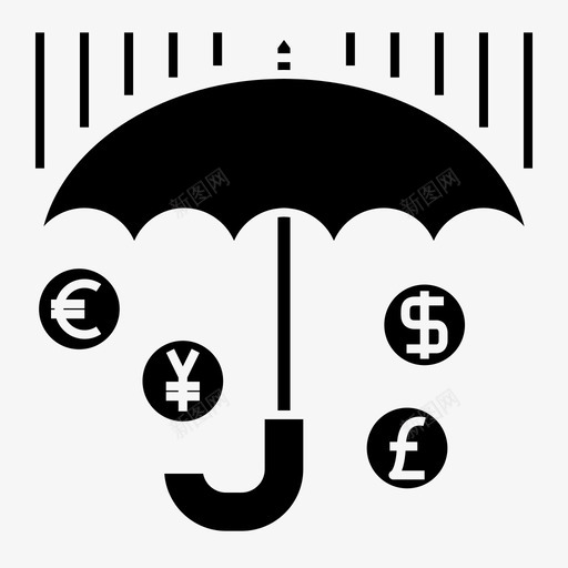 金融保险保护安全投资图标svg_新图网 https://ixintu.com 保护 保护伞 安全投资 金融保险