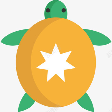 海龟澳大利亚3扁平图标图标