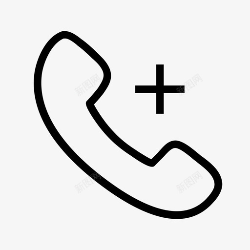 添加联系人手机号码图标svg_新图网 https://ixintu.com 号码 常用图标 手机 添加联系人 电话