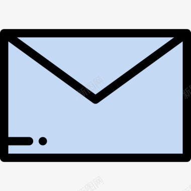 电子邮件通讯49线颜色图标图标