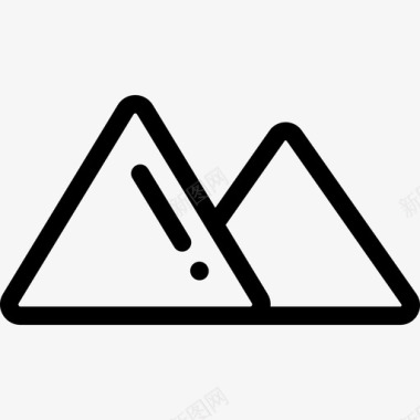 山地露营26直线型图标图标