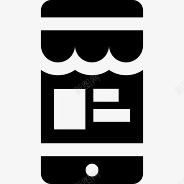 智能手机购物商务3已填充图标图标