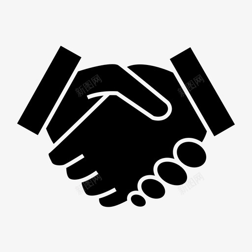 协议商业交易握手图标svg_新图网 https://ixintu.com 协议 合伙 商业交易 握手 财务