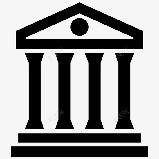 银行大楼法院图标svg_新图网 https://ixintu.com 大学 大楼 教育3 法院 金融 银行