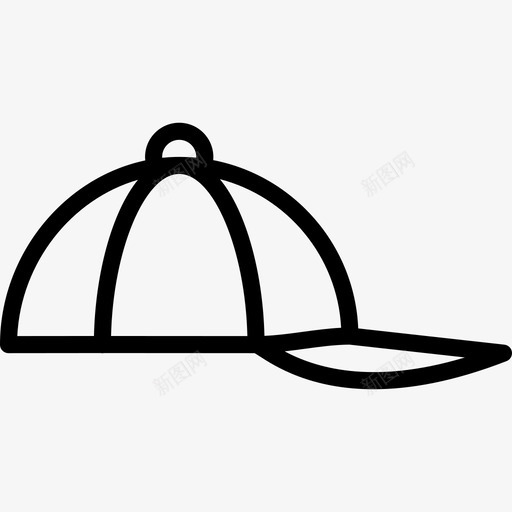 棒球帽运动型49直线型图标svg_新图网 https://ixintu.com 棒球帽 直线型 运动型49