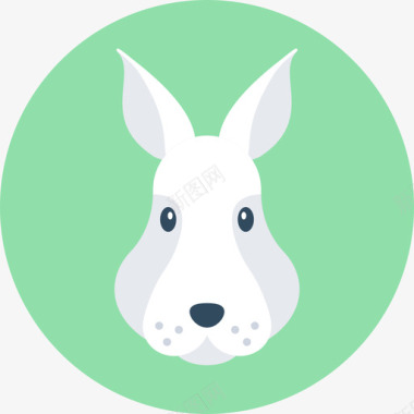 兔子动物33圆形图标图标