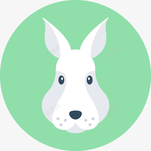 兔子动物33圆形图标svg_新图网 https://ixintu.com 兔子 动物33 圆形