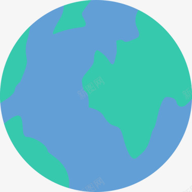 地球仪天气64平坦图标图标