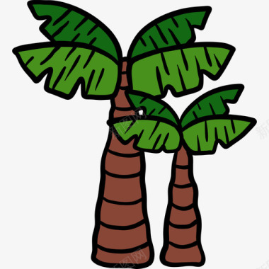 棕榈树Junine9派对图标图标