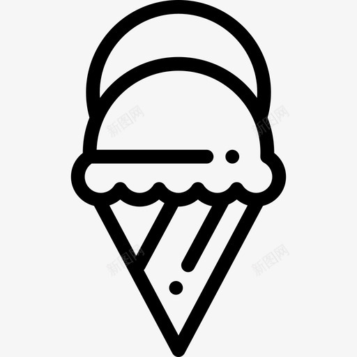 冰淇淋夏季9号直线型图标svg_新图网 https://ixintu.com 冰淇淋 夏季9号 直线型