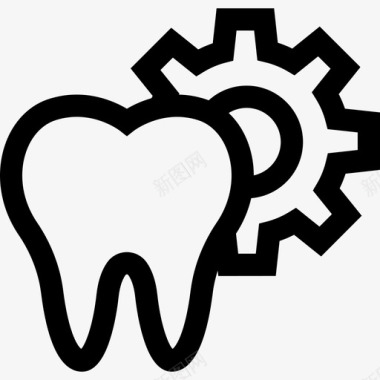 牙齿牙齿护理3线性图标图标