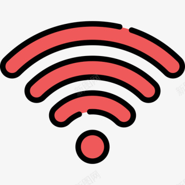 Wifi购物中心线性颜色图标图标