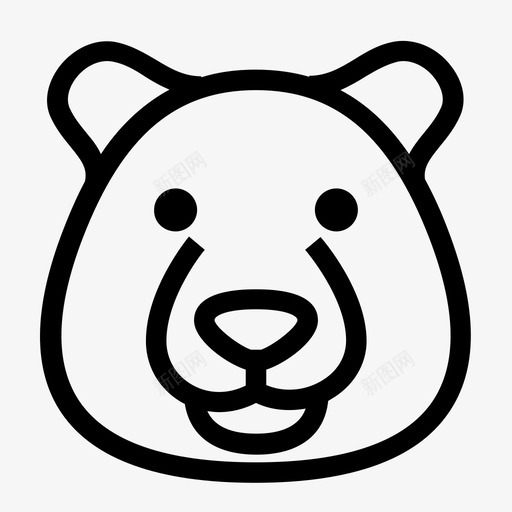 熊熊脸熊形象图标svg_新图网 https://ixintu.com 棕熊 灰熊 熊 熊图标 熊形象 熊脸