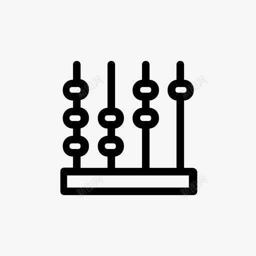 算盘教育图标svg_新图网 https://ixintu.com 向量 图标 教育 教育图标线样式 数学 算盘