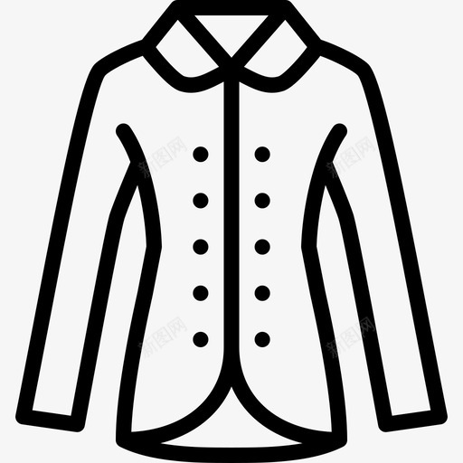 外套女装4件直线型图标svg_新图网 https://ixintu.com 外套 女装4件 直线型