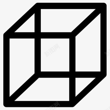 立方体三维对象图标图标