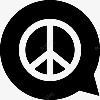 和平主义嬉皮士11填充图标图标