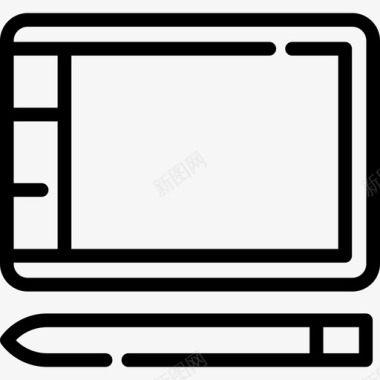 平板电脑电子物品线状图标图标