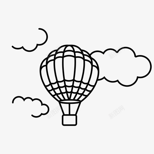 气球和云高度天空图标svg_新图网 https://ixintu.com 天空 景色 气球和云 高度