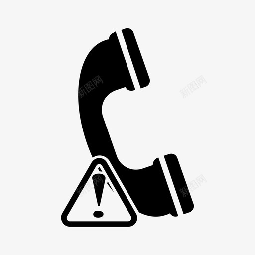 电话呼叫通信图标svg_新图网 https://ixintu.com 呼叫 对话 用户界面 电话 警告 通信