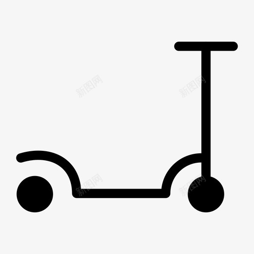 滑板车骑行运动图标svg_新图网 https://ixintu.com 交通 旅行 游戏符号图标 滑板车 运动 骑行